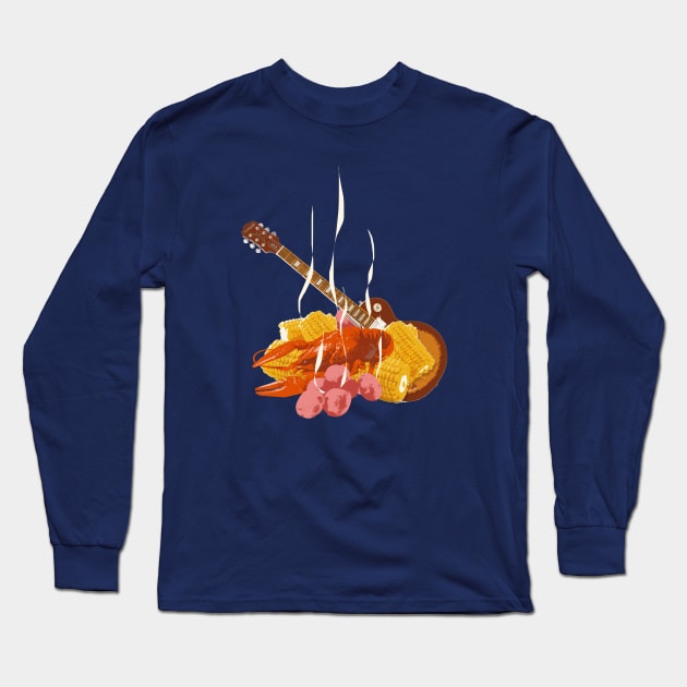 Crawfish Boil Long Sleeve T-Shirt by Showdeer